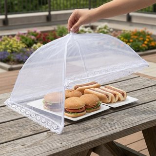 Có Thể Gập Lại Vỏ Thực Phẩm Lưới Dome Fly Mosquito Guard Có Thể Tái Sử Dụng Dã Ngoại Vườn Trái Cây Bảo Vệ
