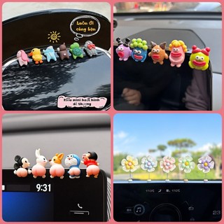 Bộ Đồ Chơi Trang Trí Xe Hơi Chibi Nhỏ Xinh, Dễ Dán, Không Hư Taplo