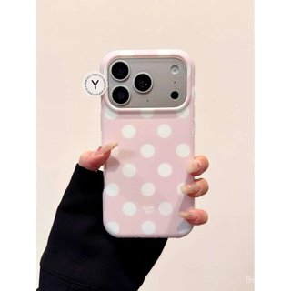 Ốp Điện Thoại Thích Hợp Cho iPhone Girl Màu Hồng Chấm Bi Mềm Thích Hợp Cho iPhone17PROMAX Ốp Điện Thoại 15 Hoạt Hình 16 / 14 / 13 / 12 Niche 11 Vỏ Bảo Vệ ZMH7