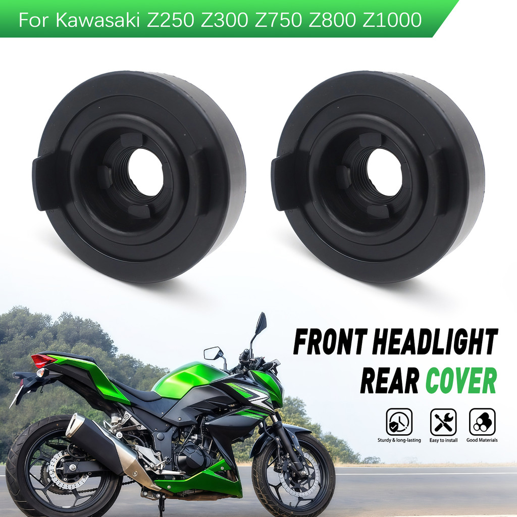 Phụ tùng xe máy Đèn pha cao su bảo vệ Vỏ đèn pha phía sau Vỏ đèn pha bụi cho Kawasaki Z250 Z300 Z750 Z800 Z1000