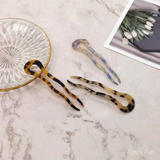 Kẹp tóc hình chữ U xoắn acetate  Phong cách thanh lịch cho đi chơi và tạo kiểu tóc