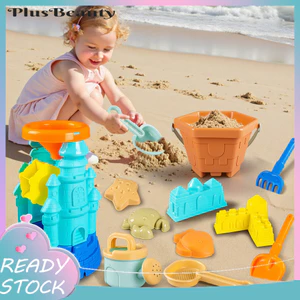 < Pluscloth > Bộ đồ chơi cát đi biển 5 / 7 chiếc – Khuôn rùa xẻ xô – Đồ chơi mùa hè ngoài trời cho trẻ mới biết đi – Hoàn hảo cho hộp cát Vườn bãi biển Đào cát vui nhộn