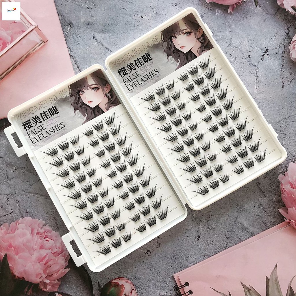 Bông tuyết Lông mi giả cá nhân Tự nhiên Airy Look C Curl Chiều dài hỗn hợp