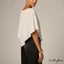 Áo Poncho Nữ Bất Đối Xứng, Tay Ngắn, Cổ Tròn