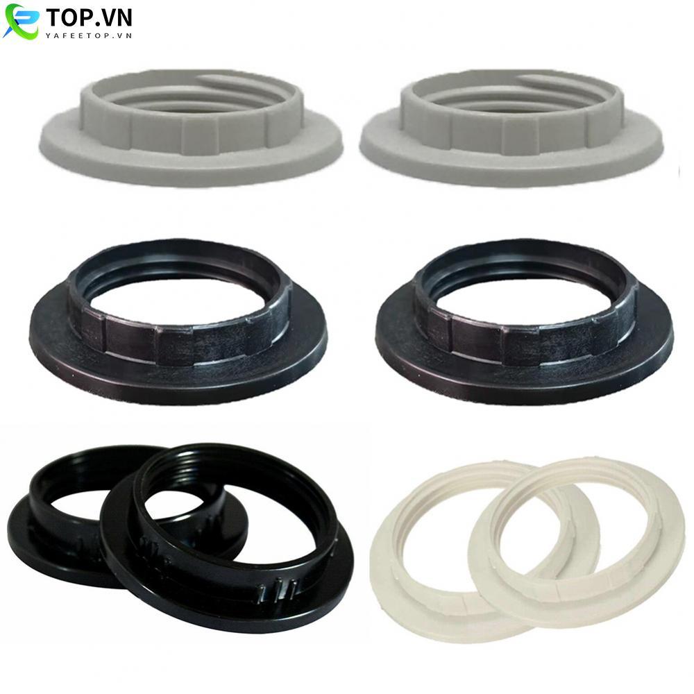 Bộ chuyển đổi vòng cổ đen hoặc trắng thực tế cho bóng đèn E14 E27 2 gói