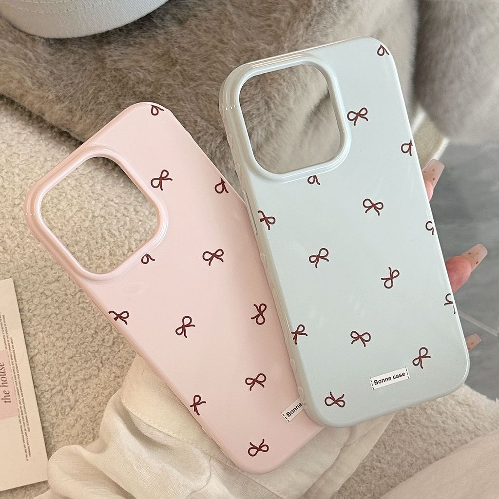 Áp dụng cho điện thoại 17 iPhone17pro Max đơn giản ins bow 15 mềm 13 hàn quốc 16