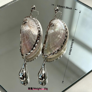 Bông Tai Vỏ Thiên Nhiên Phong Cách Cổ Điển, Thích Hợp Đi Biển