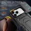 Dành Cho iPhone 16 Pro Max 16e 17e 17 Không Khí Chống Sốc Giáp Chắc Chắn Ốp Lưng Trượt Camera Bảo Vệ Đẩy Kéo Chân Đế Bao