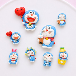 Set Charm Doraemon Cute Đa Biểu Cảm – Trà Sữa & Love Resin Cao Cấp Gắn Dép Crocs, Decor Siêu Xinh 2026
