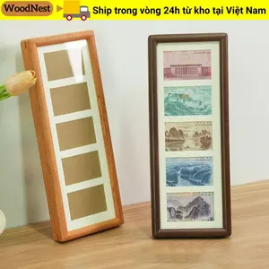 GỖ Khung Ảnh Tranh Trang Trí, Đồ Trang Trí Ảnh Tăng Cường May Mắn Hiển Thị Đồng Xu Khung Ảnh, Thư Pháp Và Tranh Đồng Xu Gỗ Khung Ảnh Phong Cảnh
