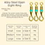 OUSXA 20 Móc câu xoay, Phụ kiện câu cá cao su màu hợp kim titan, Vòng chữ O Thiết kế hấp thụ sốc xoay mở Vòng chữ O hấp thụ sốc Thể thao ngoài trời