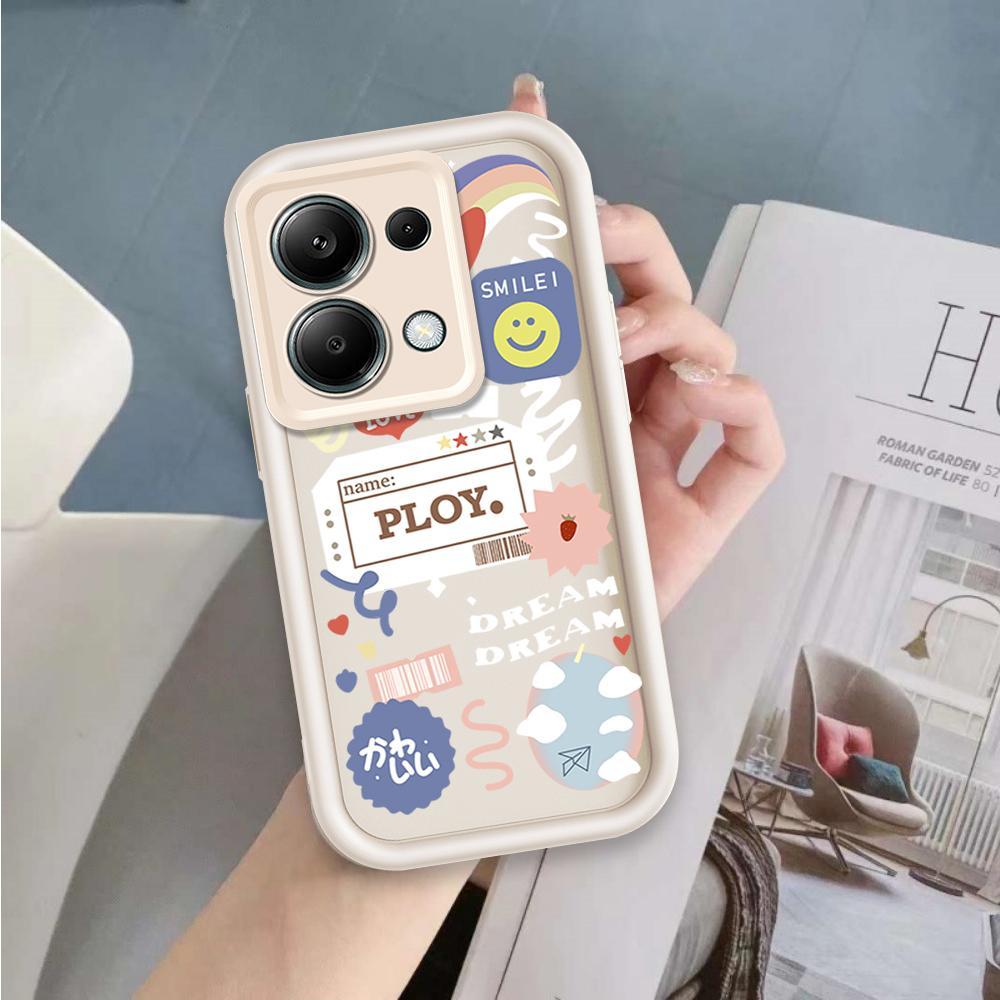 Ốp Cho OPPO A6 Pro Phim Hoạt Hình Silicon Mềm Mại Đáng Yêu Ốp điện thoại TPU Nhãn Nụ Cười Hoa Thiên Thần Mắt Mặt Sau Chống Sốc