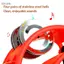 toyuvn ERYUE Bộ gõ trống Tambourine với 4 cặp thép không gỉ Jingles & dây đeo nhạc cụ đàn hồi để đệm cajon