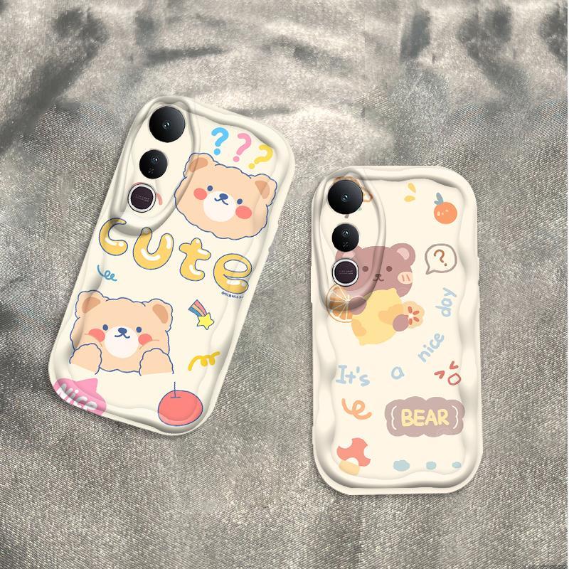Thích hợp cho VIVO V50 Lite 3D Girls Soft TPU Bear Rilakkuma Vỏ điện thoại chống sốc
