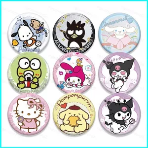 HT2 Sanrio Pochacco BADBADTZ-MARU Cinnamoroll Laser Bạc Hành Đôi Flash huy hiệu quà tặng cho bộ sưu tập bạn gái TH2