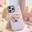 INS Dễ Thương Màu Hồng LOVE Giá Đỡ Điện Thoại Từ Tính Có Gương Cho Ốp Nam Châm Và IPhone 13 15 16 17 Pro Max 14 Plus Có Thể Gập Lại Nhẫn Cầm Chân Đế