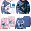 YB1 Hoạt Hình Stitch Áo Dài Tay Unisex 3D Áo Chui Đầu Cosplay Cặp Đôi Hàng Đầu Đồ Họa Oversize BY1