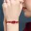 AqToCna Cinnabar Pixiu Dệt Tay Dây Luy Dây Đỏ Vòng Tay Dành Cho Nữ Trang Sức Phụ Kiện AqToCna