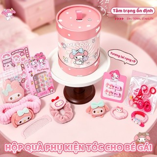 Set Phụ Kiện Tóc Bé Gái – Hộp Quà Kẹp Tóc, Buộc Tóc Dễ Thương, Quà Tặng Sinh Nhật, Quốc Tế Thiếu Nhi 1/6