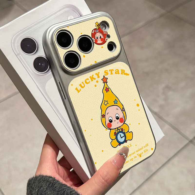 Ốp lưng iPhone Twinkle Lucky Star họa tiết da mềm cao cấp - iP 7/8/X/XS/XR/11/12/13/14/15/16/17/Plus/Air/Pro/Max