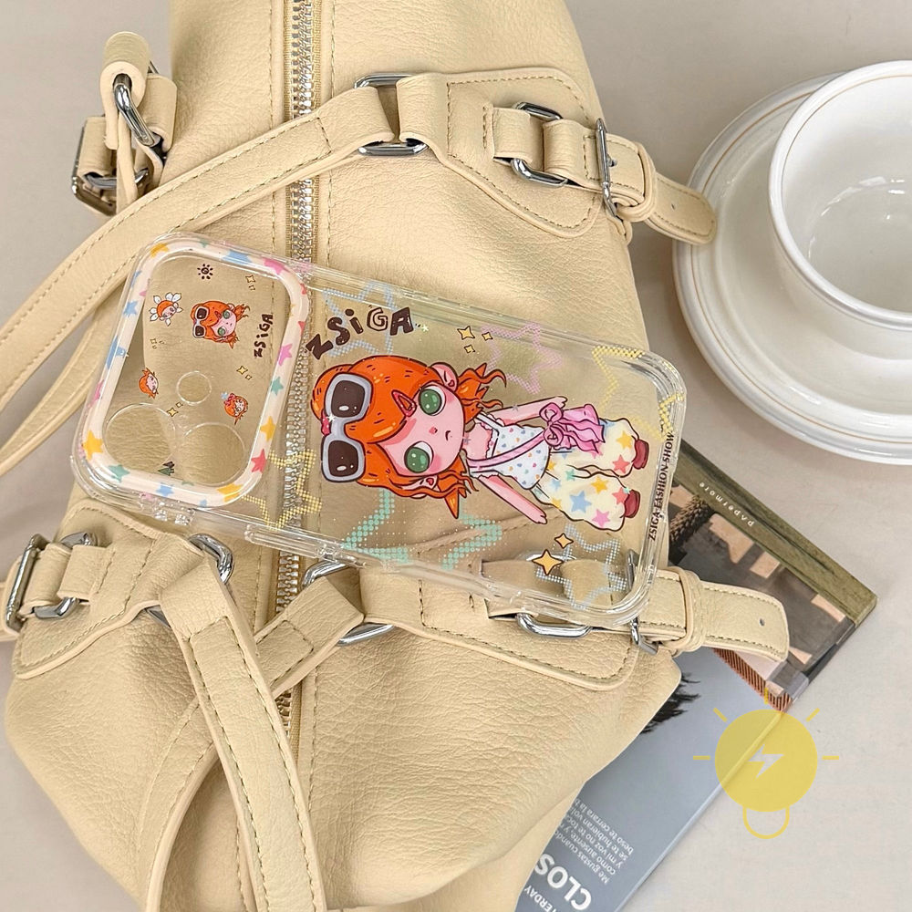 Phone Case For iPhone 17 Pro Max 16 15 TPU Chain Aesthetic Korean Cute