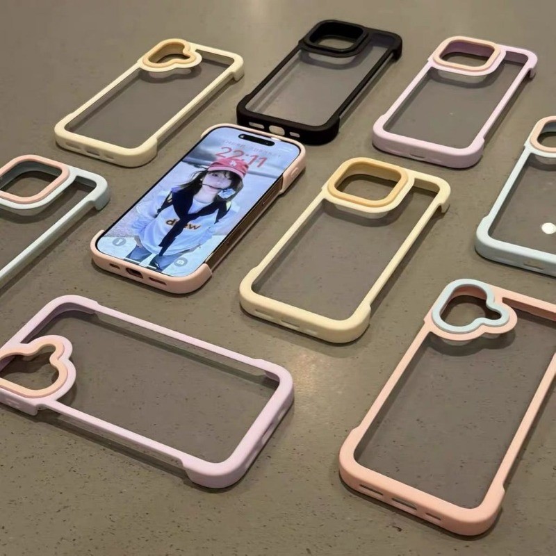 Nhẹ Sang Trọng Nửa Gói Tản Nhiệt Ốp lưng Cứng Thích Hợp Cho IPhone 17 16 15 14 13 12 11 Pro Max Plus Ốp lưng Ốp Lưng