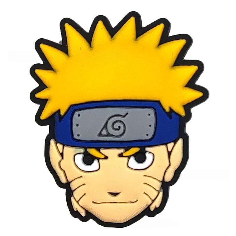 Set charm gắn dép cross NARUTO V4, Nút gắn phụ kiện sticker anime rang trí dép cross CROSS TREND