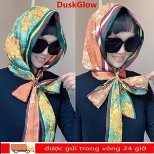 Mũ Baotou DUKGLOW, Khăn xếp Hồi giáo chống nắng thoáng khí, Mùa hè mềm mại mô phỏng Mũ Hijab lụa dành cho nữ