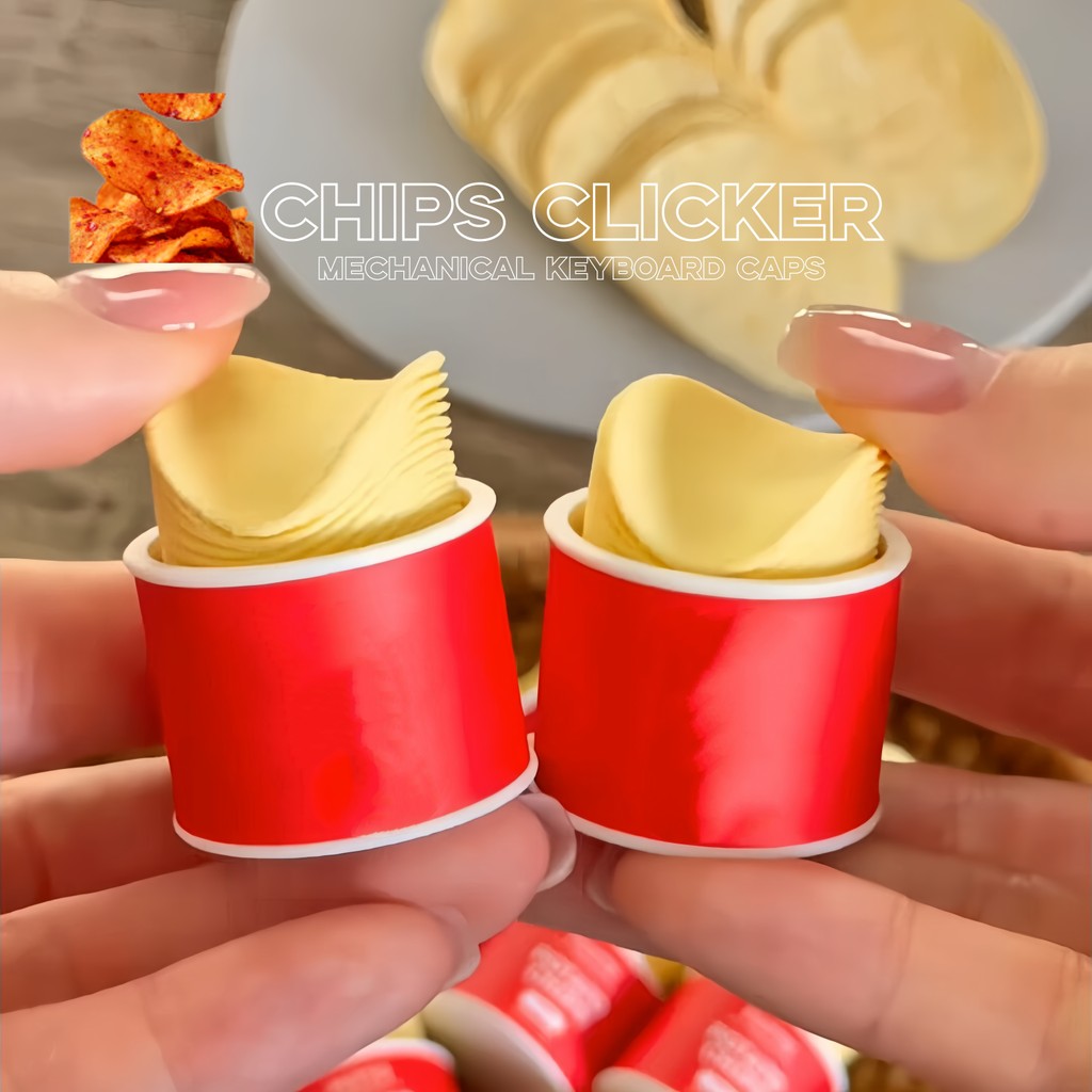 🔥 Giúp thư giãn 🔥 Kawaii Món quà nhỏ xinh có hàng sẵn Khoai tây chiên bấm 3D in nút lọ đỏ giải nén túi đồ chơi treo móc chìa khóa giá trị màu cao trang trí máy tính để bàn