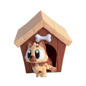 < Pluscloth > Bức tượng ngôi nhà chó Mini in 3d có khớp di chuyển – Tượng chó con dễ thương Đồ chơi thần tài giảm căng thẳng Văn phòng tại nhà Trang trí máy tính để bàn cho người mua Đông Nam Á Fidget Do