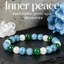 Vòng tay đá tự nhiên - Đá mặt trăng mã não xanh Aquamarine - Handmade Unisex Healing