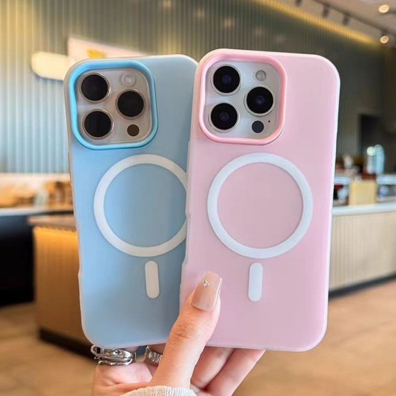 Ốp Điện Thoại Silicon Mềm Từ Tính Mờ Chống Vân Tay Cho IPhone 13 15 14 12 11 16 Pro Max 14 15 Plus 16E Ốp Iphone