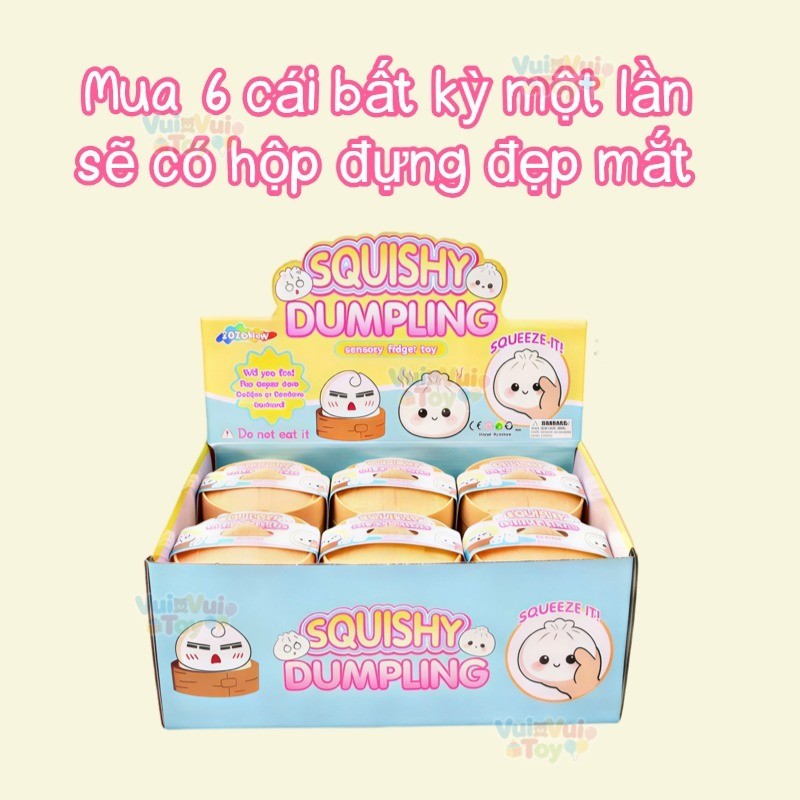 【Hàng có sẵn🚚hộp mù】Bánh bao squishy – Đồ chơi bóp xả stress giải tỏa cảm xúc
