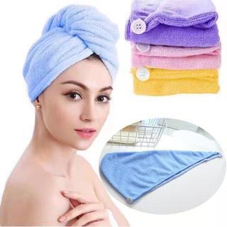 Mũ Lau Khô Tóc Siêu Tốc Hình Gấu - Khăn Quấn Tóc Sau Gội Tiện Lợi Vải Sợi Mịn Không Rụng Lông