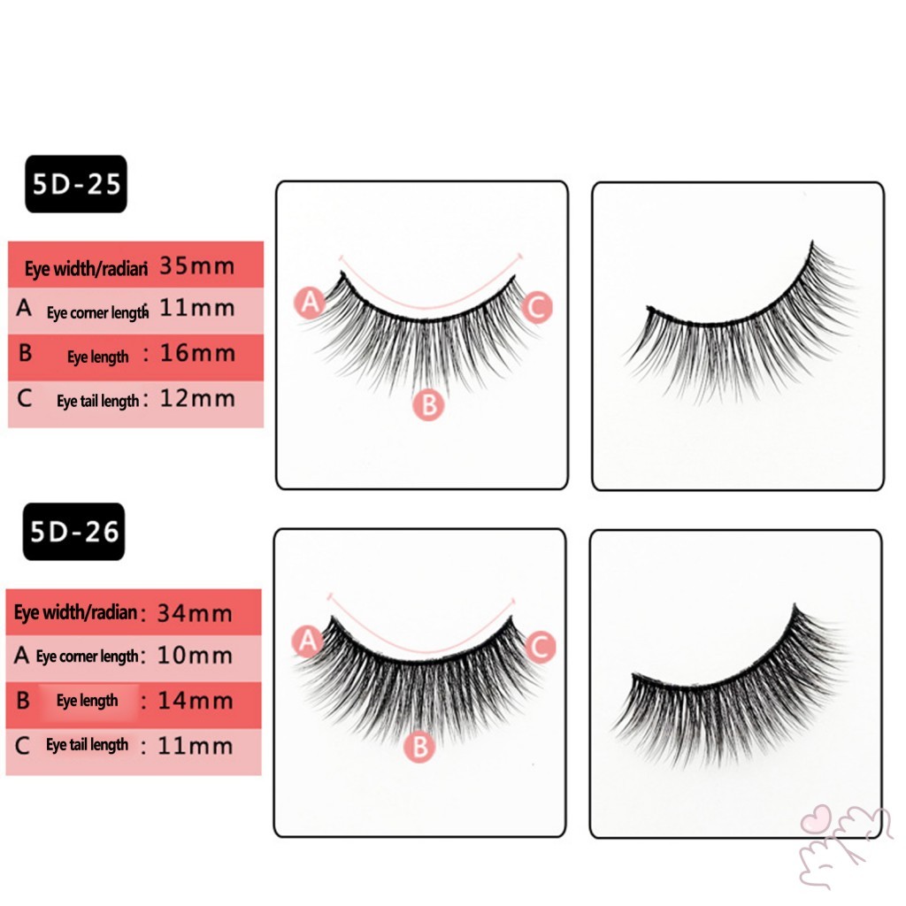 Lông mi giả Wispy 3D 8-15mm - Lông mi mềm mượt dành cho nữ Trang điểm bé gái