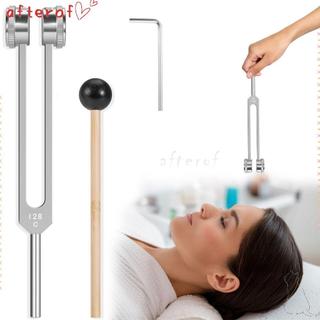 Bộ nĩa điều chỉnh AFTEROF, Nĩa điều chỉnh chữa bệnh có trọng lượng 128Hz, Dụng cụ làm sạch tai Phụ kiện Yoga và thiền định để chữa bệnh Luân xa Trị liệu âm thanh Giảm căng thẳng