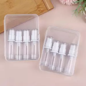 HFSHY 5 / 10 / 15ml Bộ Chai Bơm Không Khí Di Động Trong Suốt Trống Bơm Chân Không Có Thể Đổ Lại Du Lịch Rỗng Mỹ Phẩm Hộp Đựng Mẫu Paing VN