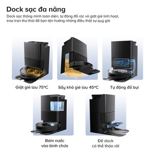 Robot Lau Nhà Thông Minh Roborock Qrevo S Pro – Tự Động Đổ Rác, Giặt Giẻ Nước Nóng
