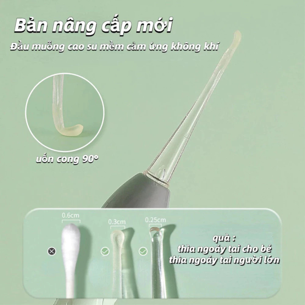 Bộ Lấy Ráy Tai Có Đèn LED HomeMate – Đầu Silicon Mềm An Toàn Cho Bé, Kèm Nhíp & Sạc USB Không Dây