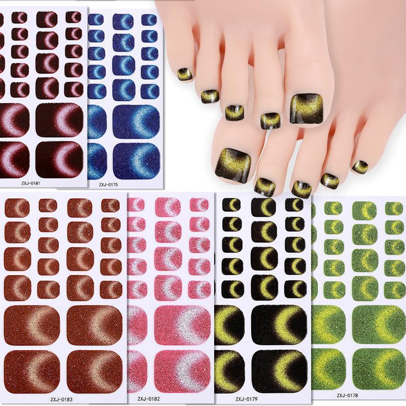 Miếng dán móng chân dạng bột vảy Miếng dán đầy đủ Trang trí móng tay ba chiều đơn giản Z3a6