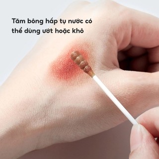 Hộp 200/400 Tăm Bông Ngoáy Tai Hai Đầu Tiện Lợi, Bông Tăm Cho Bé Sơ Sinh Thiết Kế Đa Chức Năng