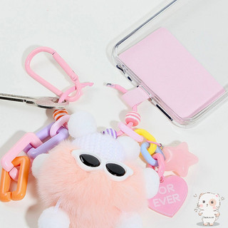 【Chamvn】Mặt dây chuyền túi xách hình quái vật cục than nhỏ dễ thương dây treo điện thoại hình búp bê nhồi bông