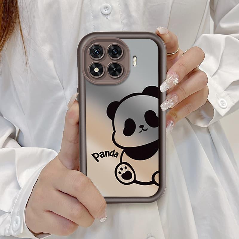 Ốp Lưng Cho Xiaomi 11T 13T 14T 15T Pro Hoạt Hình Silicon Mềm TPU Gấu Trúc Mắt Thiên Thần Vỏ Điện Thoại Chống Sốc