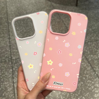 Ốp lưng thư cho iPhone 17 16 15 14 13 12 11 Hoa nhỏ dịu dàng tone màu sữa XS XR XSMAX silicon TPU mềm điện thoại trầyrơi