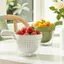 Colander có bát Giỏ đựng đồ hai lớp có thể tháo rời Nhà bếp Máy rửa trái cây Hộp lọc cho căn hộ gia đình Nhà hàng jiwvn