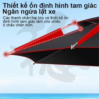 Ô Câu Cá Cao Cấp 2 Lớp Chống Nắng Mưa, Thoáng Khí, Chống UV, Chống Gió, Dùng Ngoài Trời Tiện Lợi
