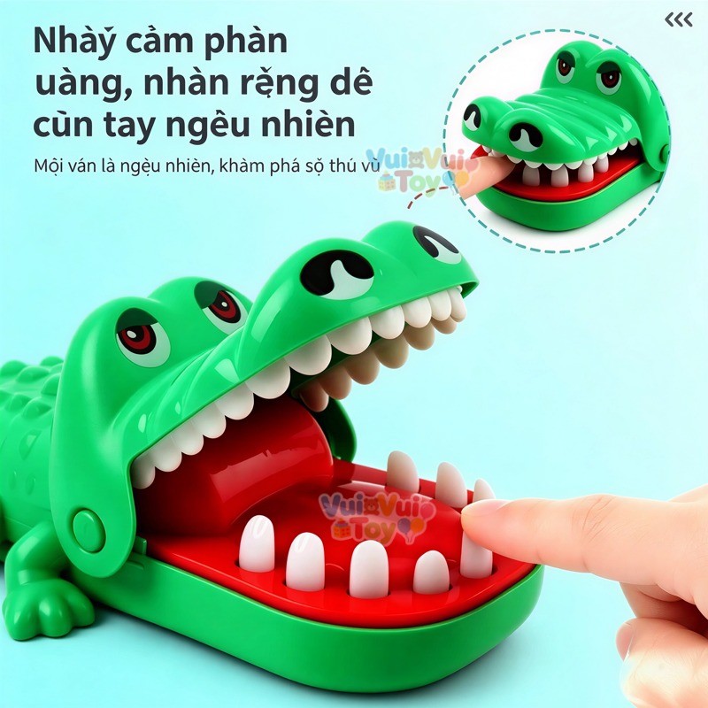 Đồ Chơi Cá Sấu Cắn Tay - Rèn Luyện Phản Xạ, Tương Tác Vui Nhộn
