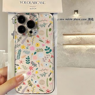 Vỏ Điện Thoại Cây Hoa Tím Thời Trang Cho Xiaomi Redmi Note 15 14 13 Pro Plus Note15 Note14 4G 5G Vỏ TPU Trong Suốt Bumber Sáng Tạo Silica gel Thời Trang Hàn Quốc Siêu Mỏng