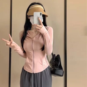 Áo khoác nữ mát lạnh, chất liệu Ice Silk, bảo vệ chống nắng, thông thoáng mùa hè