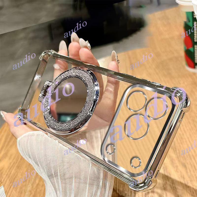 Ốp điện thoại trong suốt mạ bốn góc HONOR 600 Pro 5G có giá đỡ gương cho Honor 600 Pro Smart Honor600 Pro 5G 2026 Ốp lưng silicon mềm chống sốc cho Honor 600Pro 5G